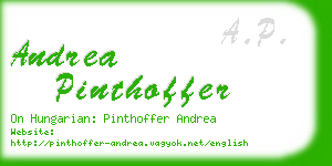 andrea pinthoffer business card